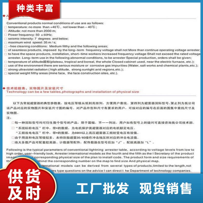 【金属氧化物避雷器】避雷器YH5WS5-26/72L