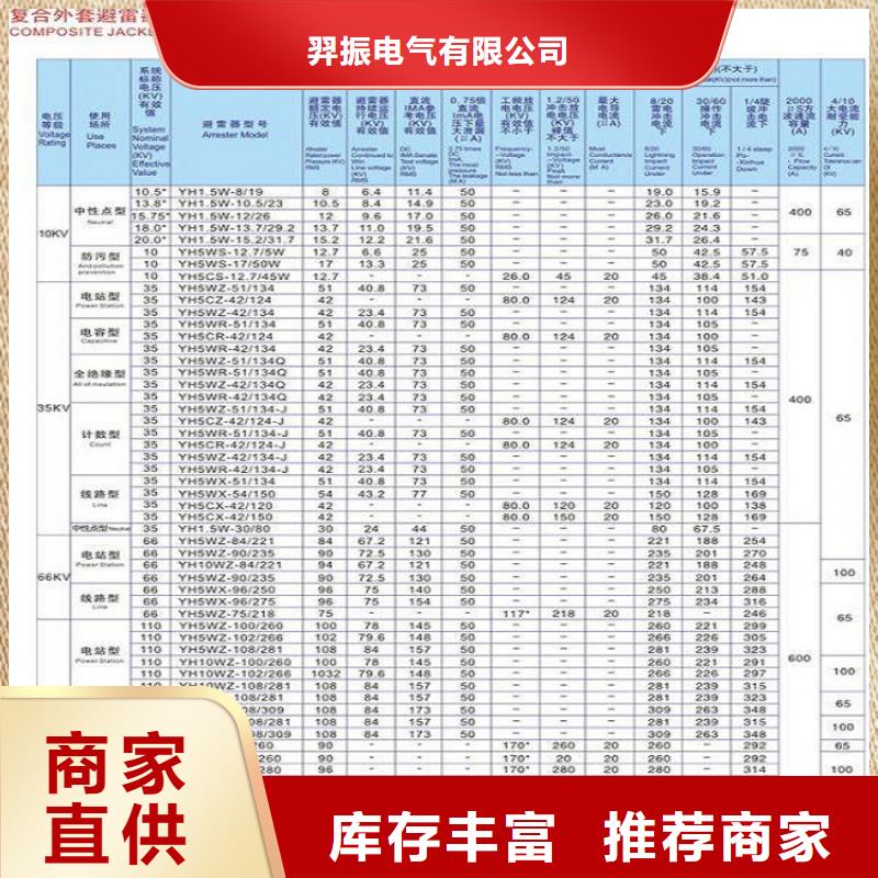 避雷器YH2.5WD-7.6/18.7【浙江羿振电气有限公司】