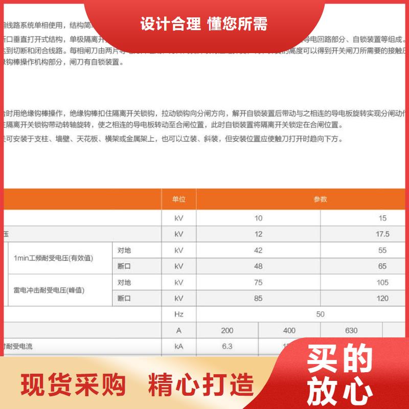 【户外高压隔离开关】GW9-10/200A【羿振电气】