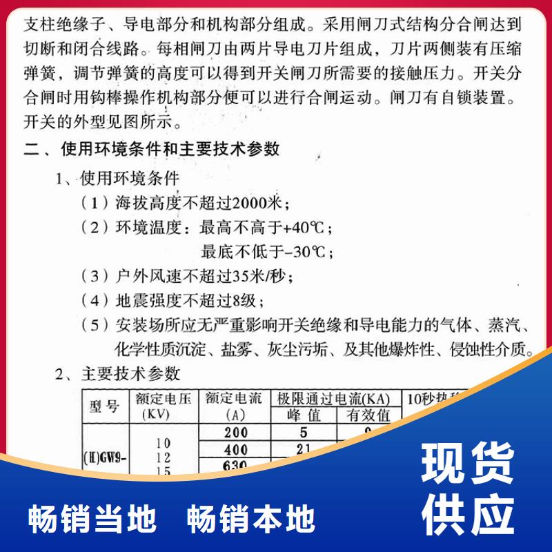 隔离开关HGW9-10/200A