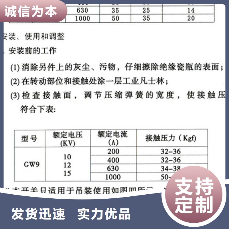 【隔离开关/隔离刀闸】GW9-10KV/400A