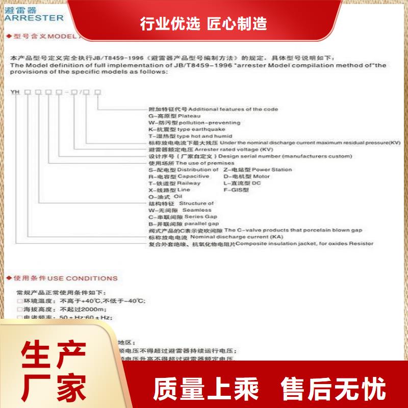 避雷器YH5WZ5-15/40.5L【上海羿振电力设备有限公司】