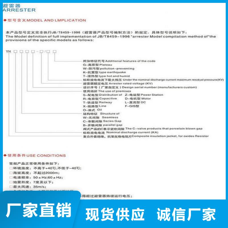 【羿振电力】避雷器Y10WZ-90/235GY