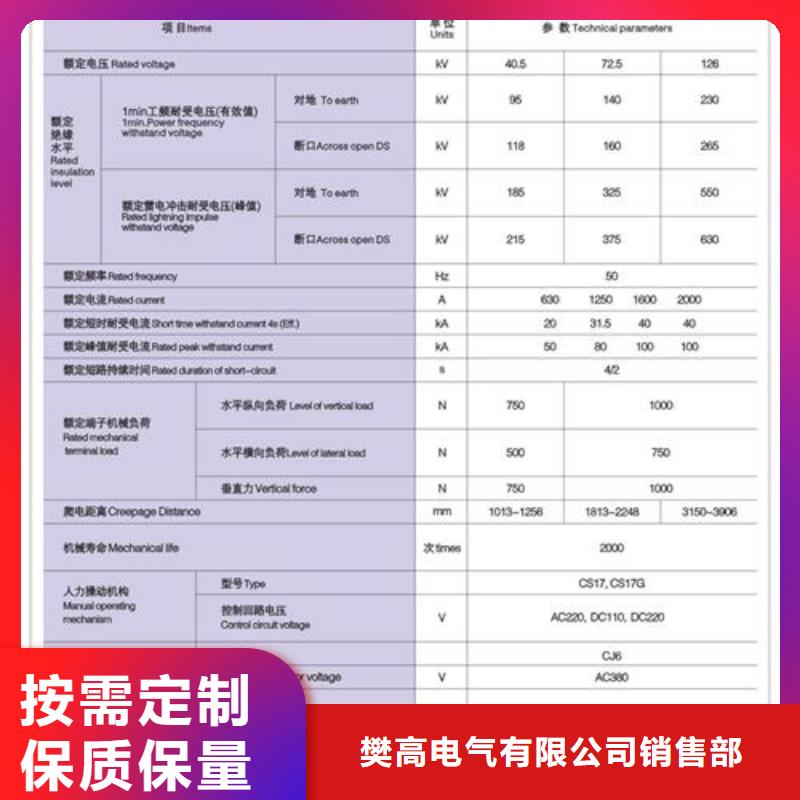 GW9-40.5/630高压隔离刀闸